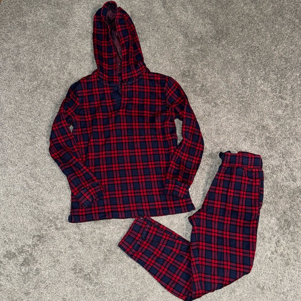 Janie and Jack plaid jogger set